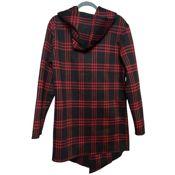 Maceoo Plaid Hooded Jacket Signature Sport Cardigan Sz S Long Sleeve Zip Closure - Picture 2 of 13